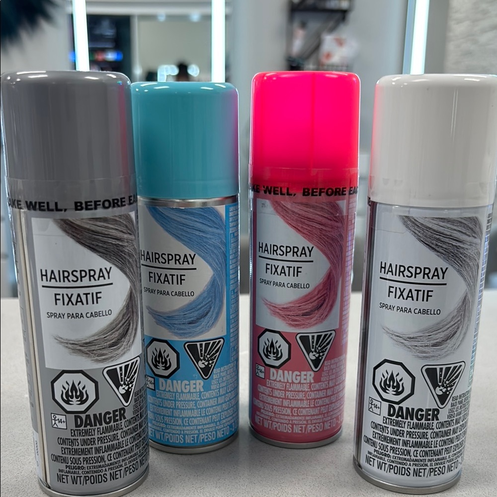 Temp color spray Set - Pink, Blue, Gray, White - Picture 1 of 1